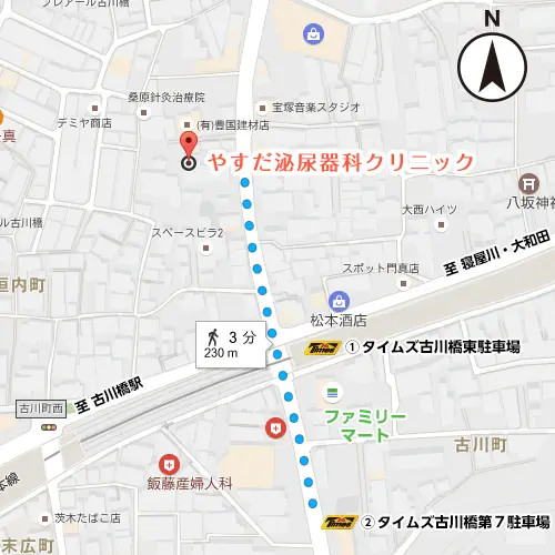 タイムズ古川橋東・タイムズ古川橋第７の地図